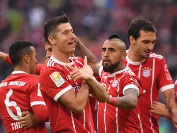 Lewandowski celebra uno de sus goles con el Bayern de Múnich Lewandowski celebra uno de sus goles con el Bayern de Múnich