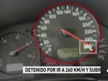 Detenido un joven por grabarse conduciendo a 260 kilómetros en una vía limitada a 70