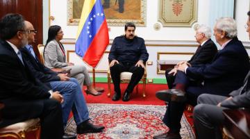 Nicolás Maduro en una reunión