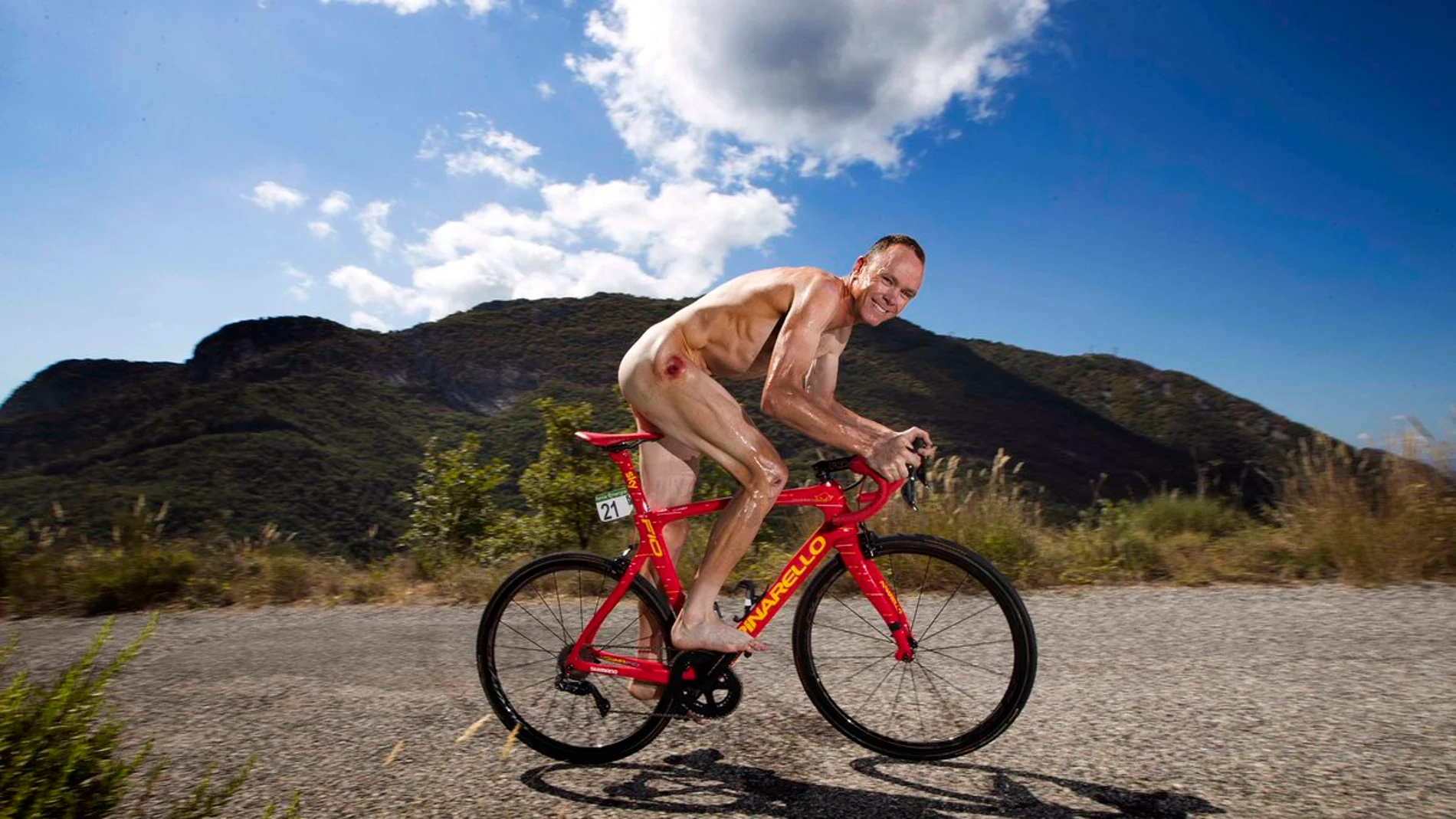 Chris Froome, en su bicicleta Chris Froome, en su bicicleta