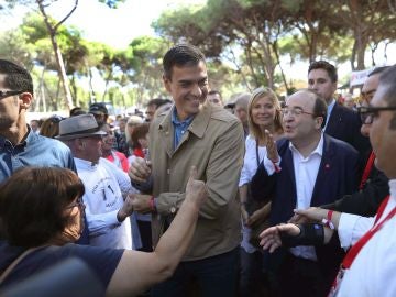 Pedro Sánchez en un acto en Cataluña Pedro Sánchez en un acto en Cataluña
