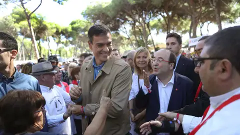 Pedro Sánchez en un acto en Cataluña Pedro Sánchez en un acto en Cataluña