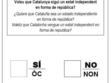 Papeleta del referéndum 1-O