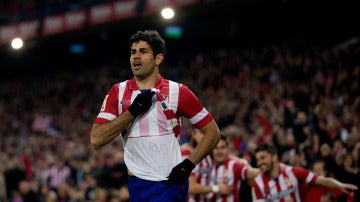 Diego Costa celebra un gol con el Atlético de Madrid