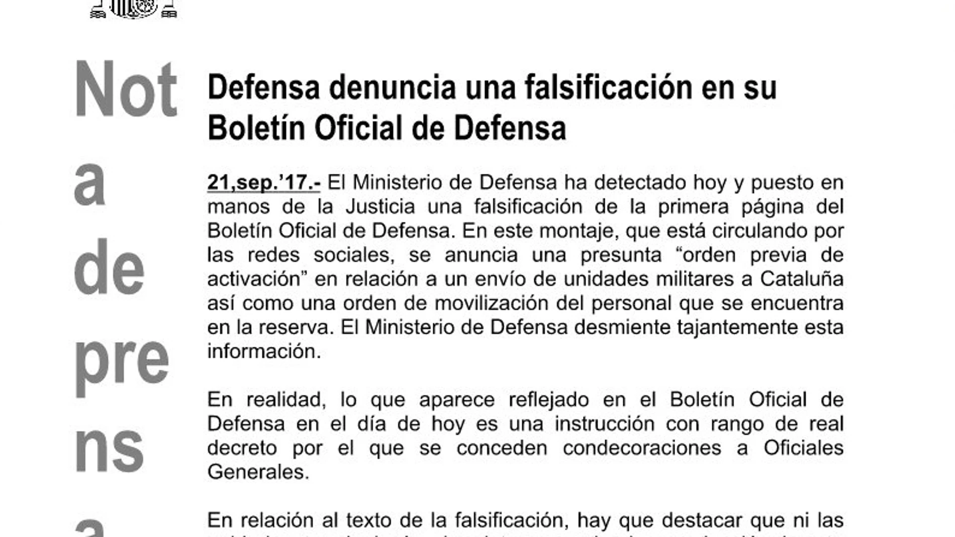 Nota aclaratoria Nota aclaratoria