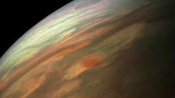Imagen de Jupiter tomada por la nave espacial Juno