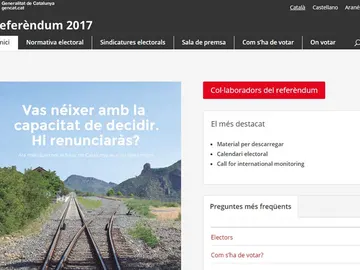 Web para consultar los colegios electorales donde votar en el referéndum del 1-O Web para consultar los colegios electorales donde votar en el referéndum del 1-O