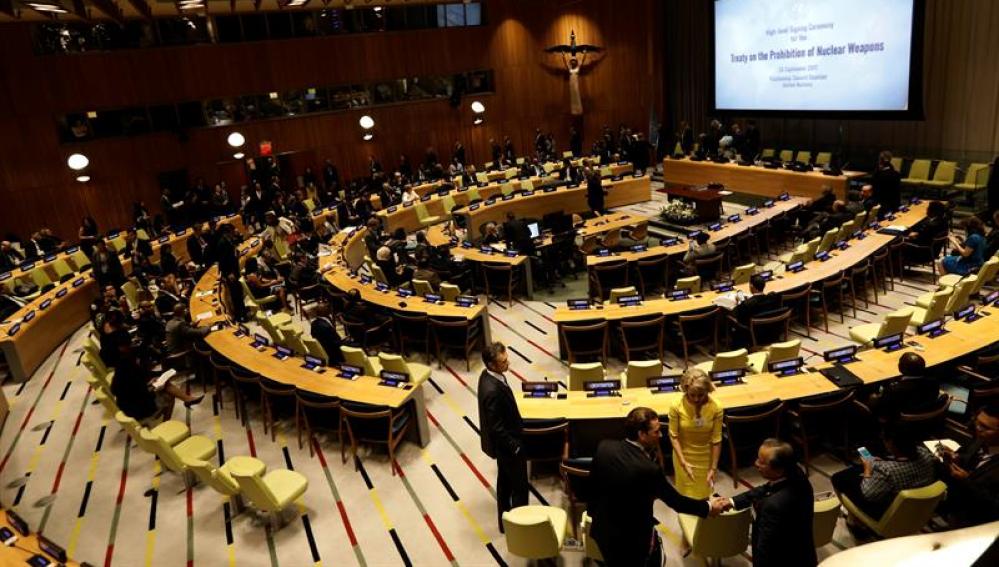 Asamblea General de las Naciones Unidas, en la sede de la ONU en Nueva York, Estados Unidos.