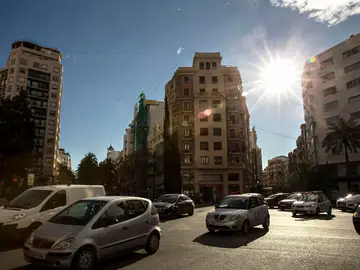Una calle de Valencia Una calle de Valencia