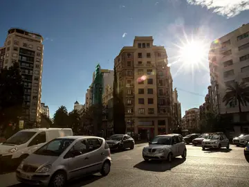 Una calle de Valencia Una calle de Valencia