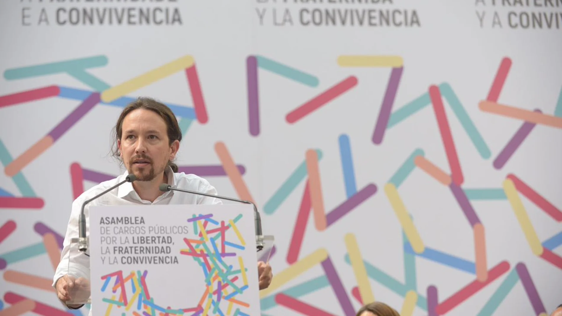 Pablo Iglesias en un acto en Zaragoza Pablo Iglesias en un acto en Zaragoza
