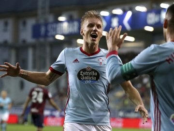 Wass celebra su gol contra el Eibar