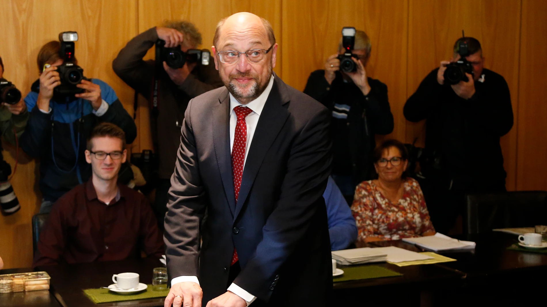 Martin Schulz votando Martin Schulz votando