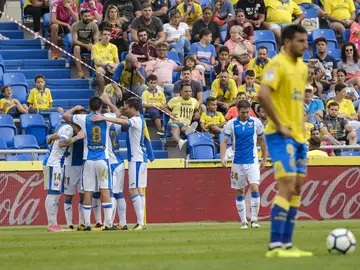 Los jugadores del Leganes celebran su victoria ante Las Palmas Los jugadores del Leganes celebran su victoria ante Las Palmas
