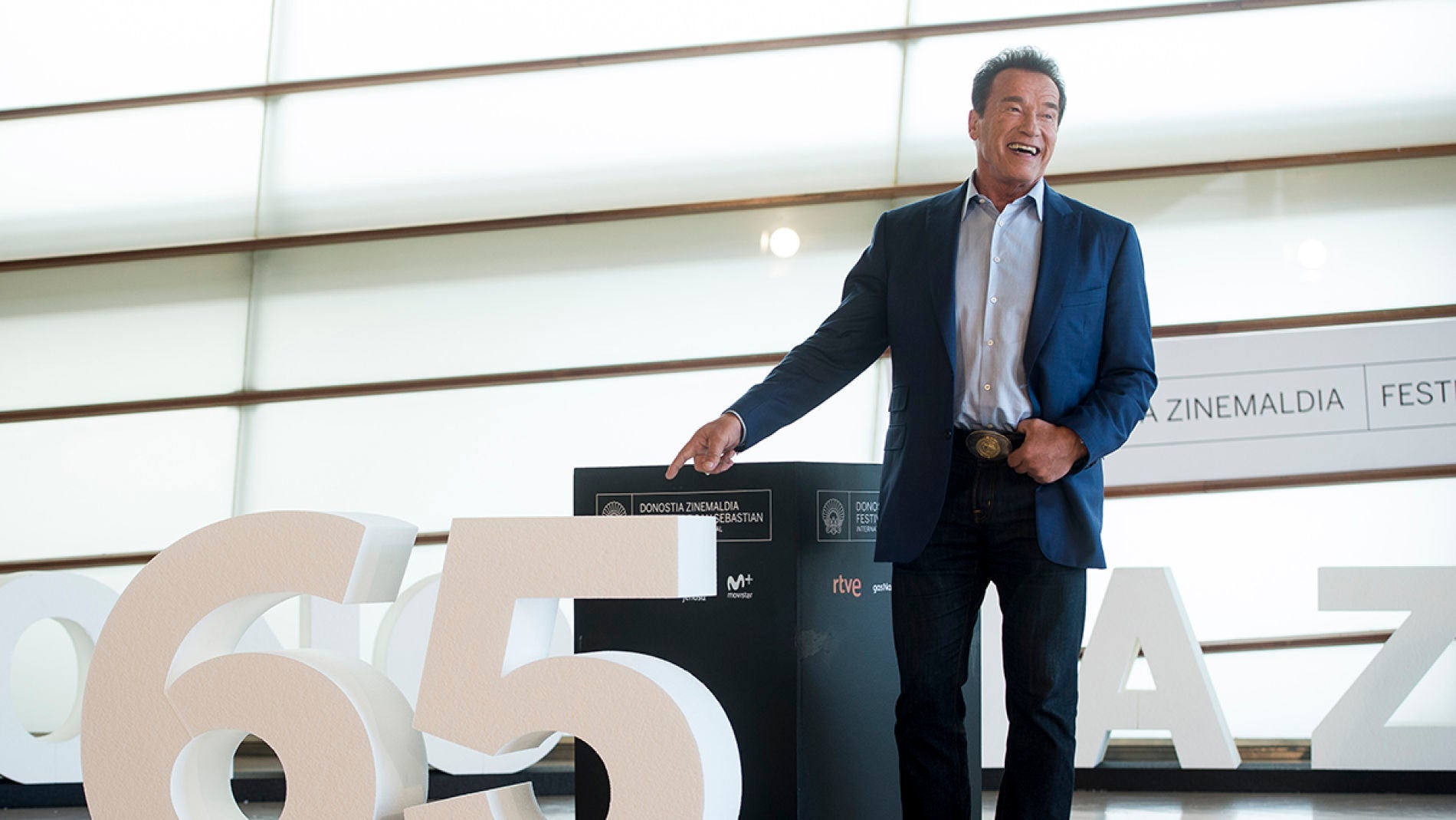 Arnold Schwarzenegger en el Festival de San Sebastián