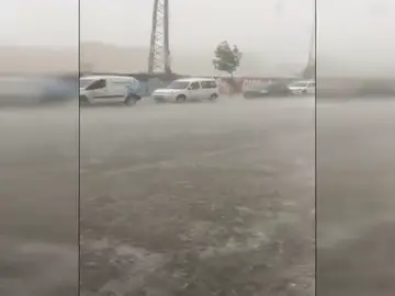 Fuerte granizada en Bañolas, Girona Fuerte granizada en Bañolas, Girona
