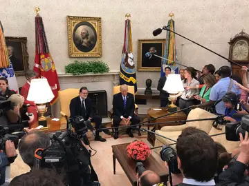 Rajoy reunido con Trump en el despacho Oval Rajoy reunido con Trump en el despacho Oval