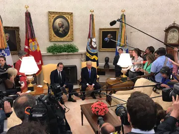 Rajoy reunido con Trump en el despacho Oval Rajoy reunido con Trump en el despacho Oval
