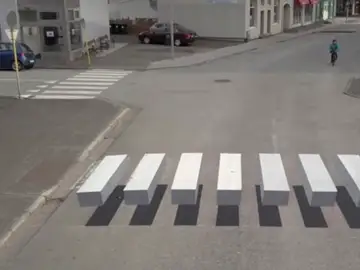 Paso de cebra con efecto visual Paso de cebra con efecto visual