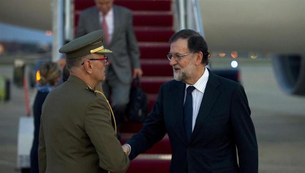 Mariano Rajoy, a su llegada a Washington