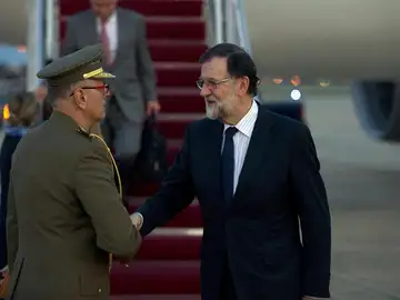 Mariano Rajoy, a su llegada a Washington Mariano Rajoy, a su llegada a Washington