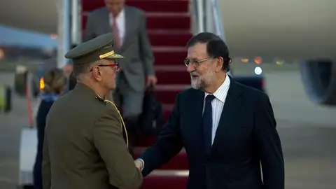 Mariano Rajoy, a su llegada a Washington Mariano Rajoy, a su llegada a Washington