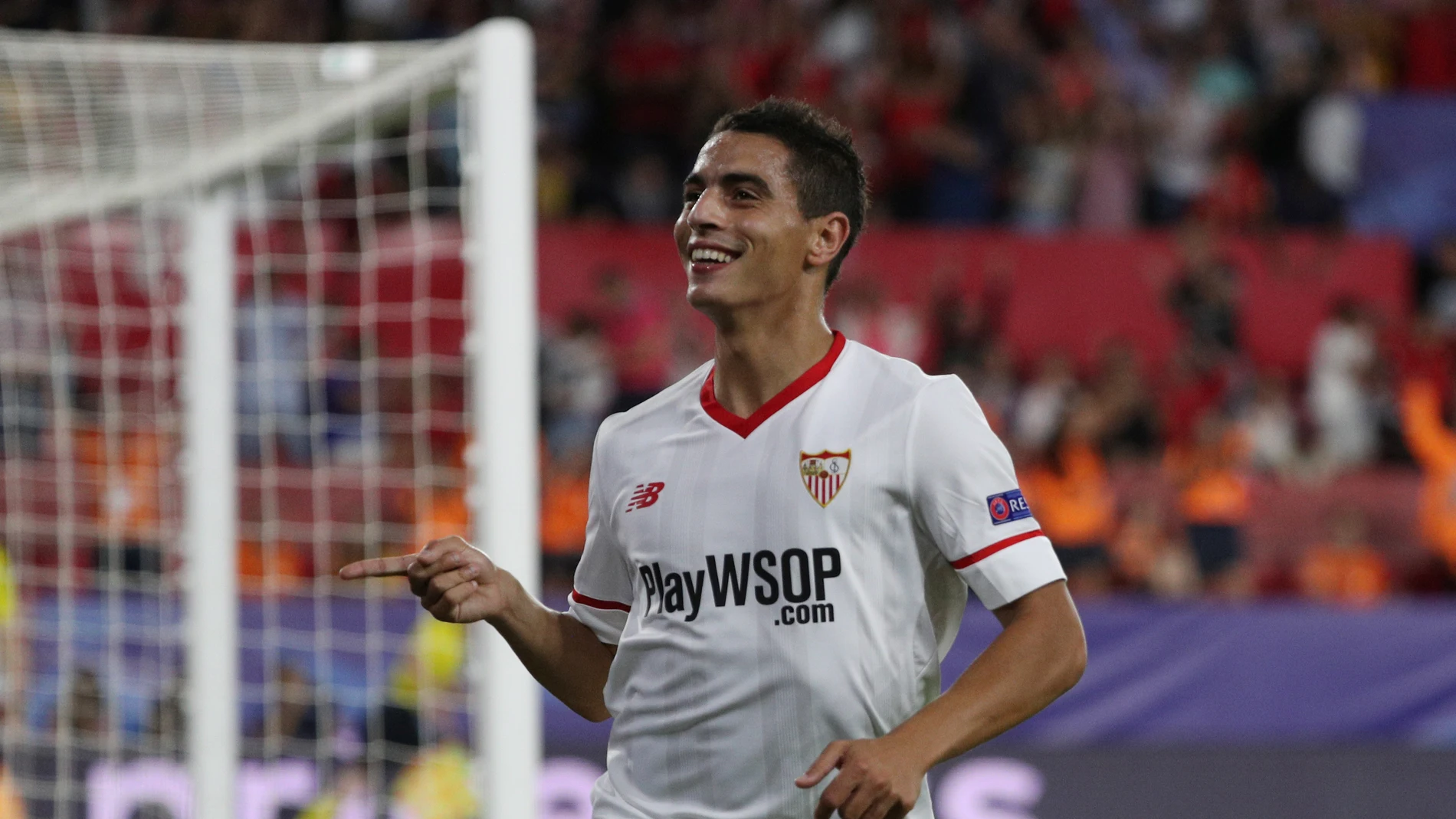 Ben Yedder celebra su gol contra el Maribor