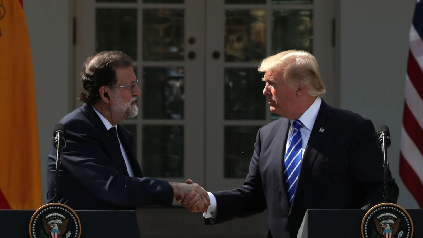 Mariano Rajoy y Donald Trump en rueda de prensa en Washington Mariano Rajoy y Donald Trump en rueda de prensa en Washington