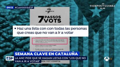 La guía 'siete pasos, siete votos' de la ANC donde pide hacer una lista de las personas que crean que no van a votar el 1-O
