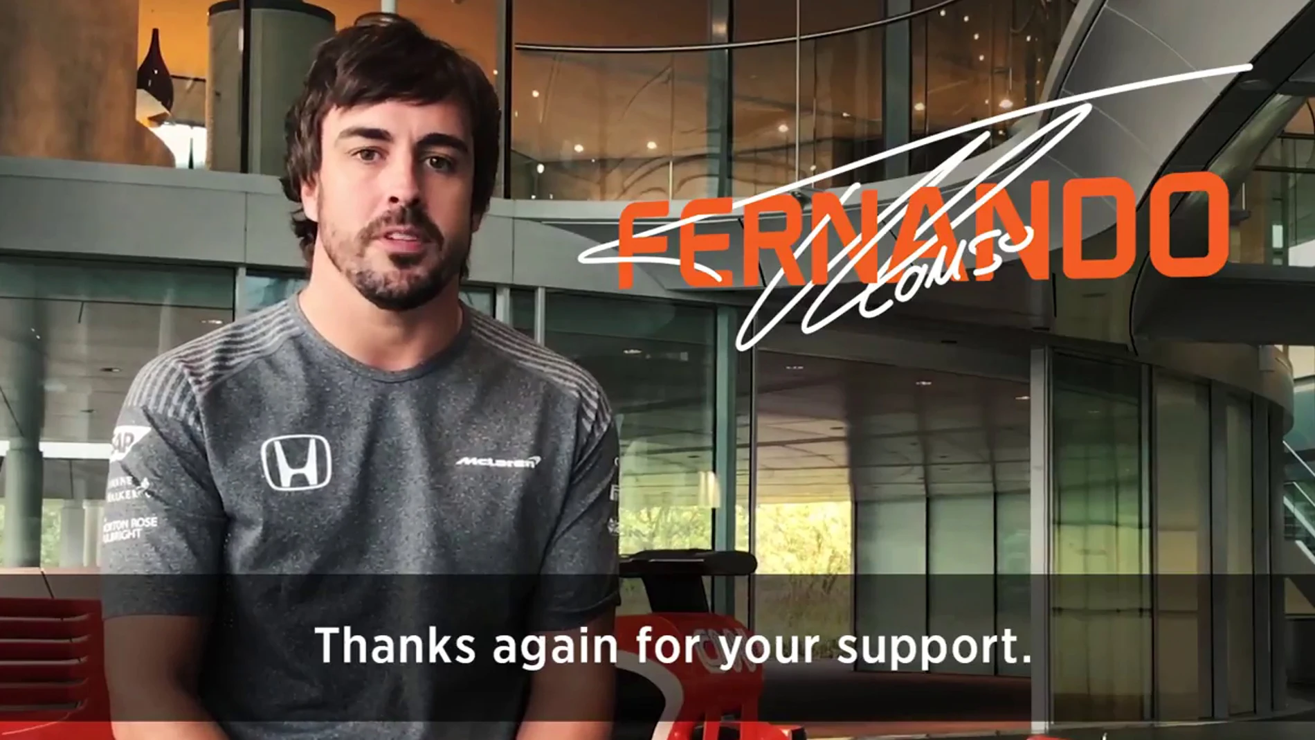 Fernando Alonso, en un vídeo de McLaren