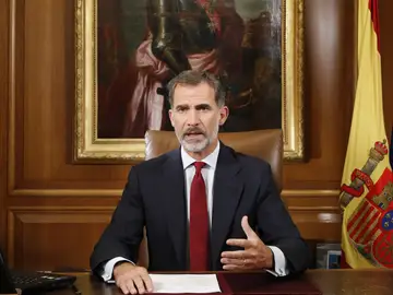 Felipe VI comparece en el Palacio de la Zarzuela Felipe VI comparece en el Palacio de la Zarzuela