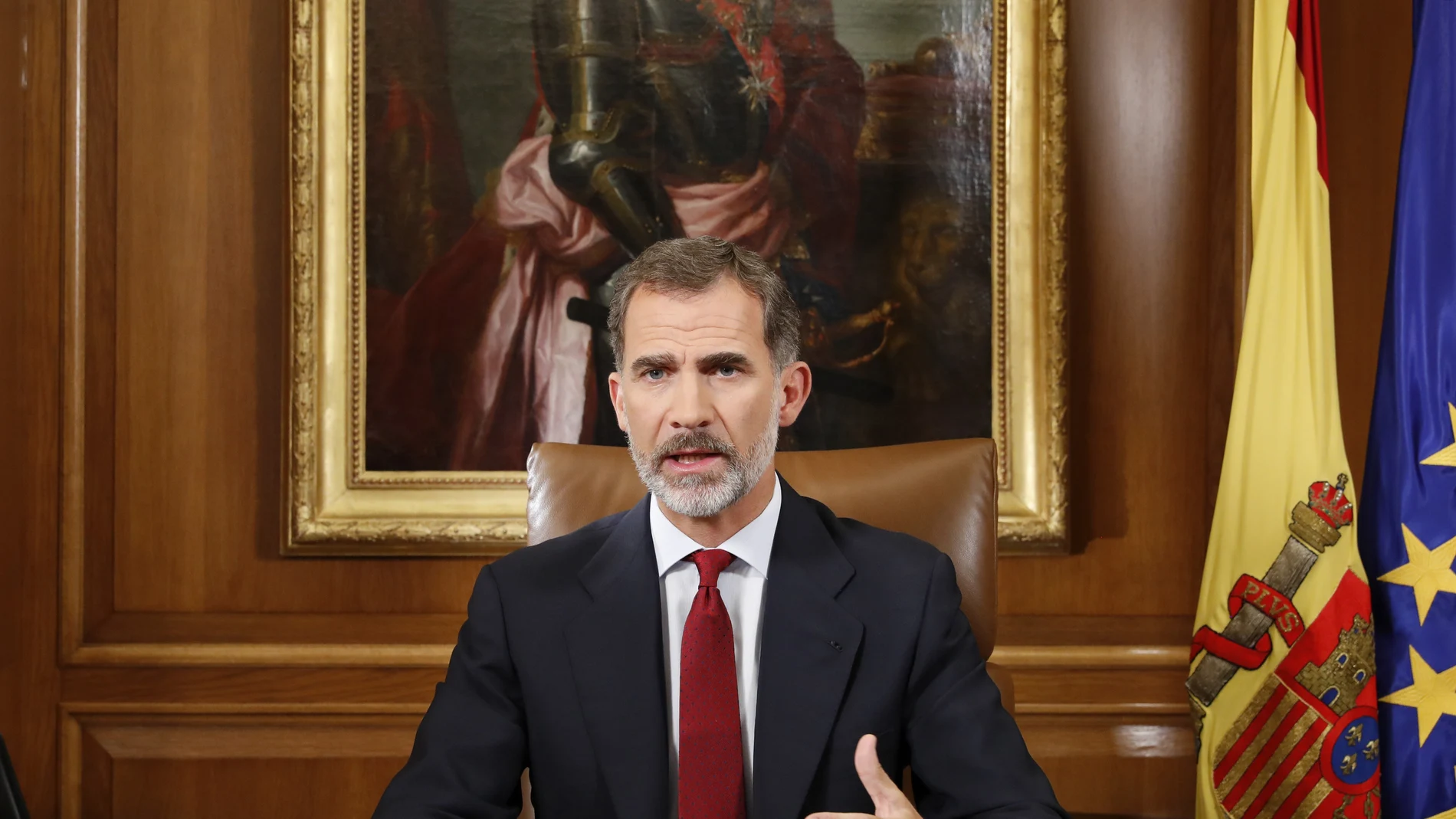 Felipe VI comparece en el Palacio de la Zarzuela Felipe VI comparece en el Palacio de la Zarzuela
