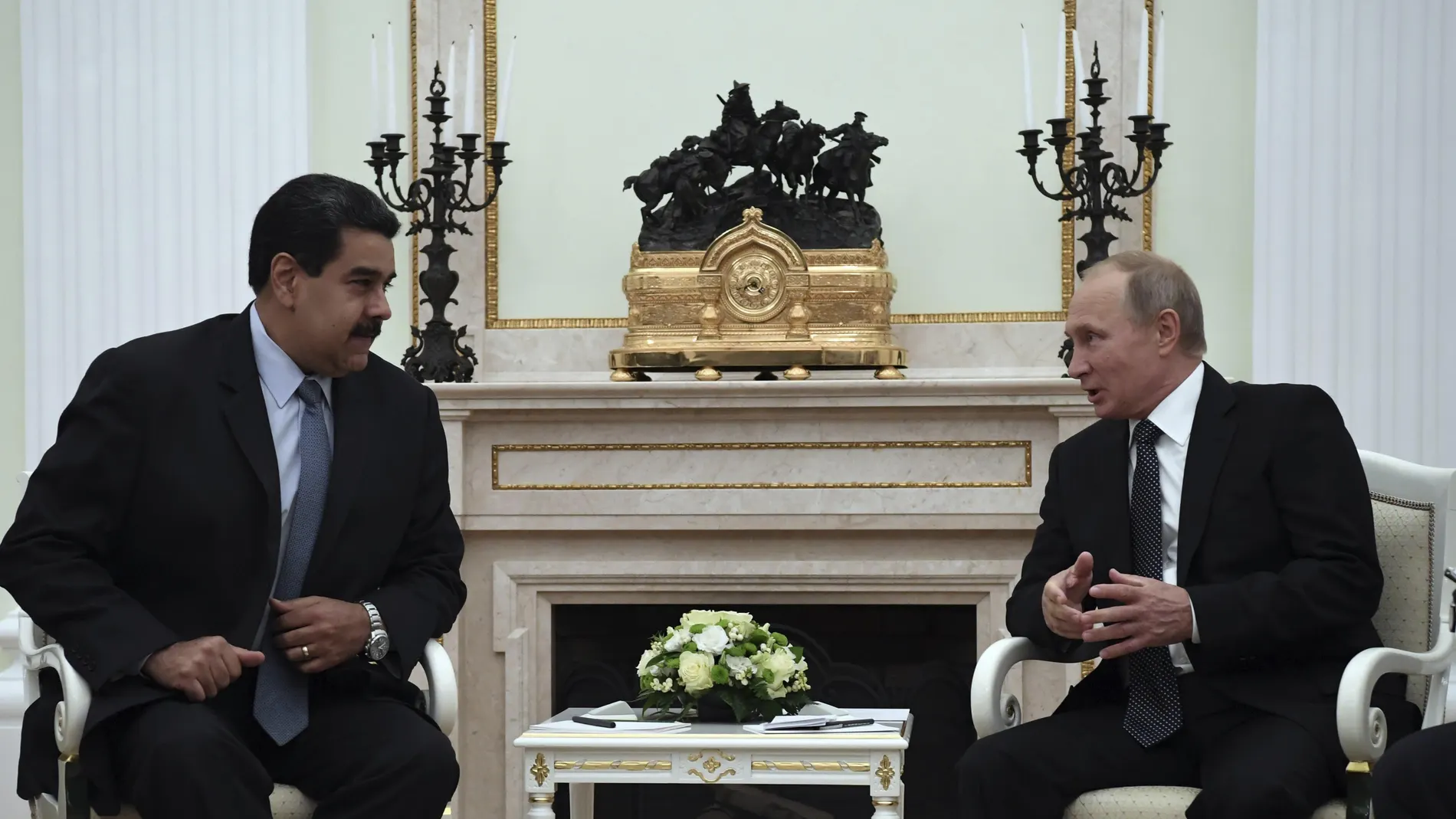 El presidente venezolano, Nicolás Maduro, durante su reunión en el Kremlin de Moscú (Rusia) El presidente venezolano, Nicolás Maduro, durante su reunión en el Kremlin de Moscú (Rusia)