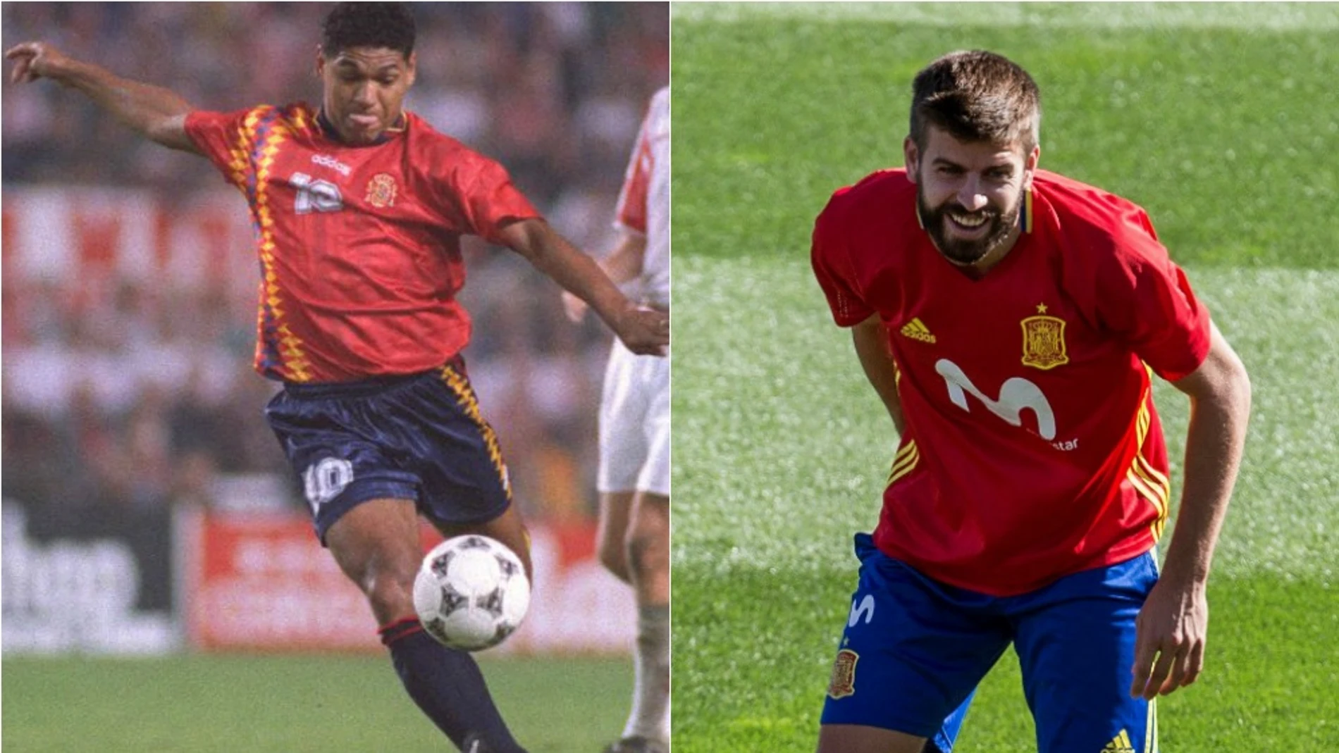 Donato y Piqué, con la Selección Donato y Piqué, con la Selección