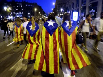 Jóvenes con esteladas Jóvenes con esteladas