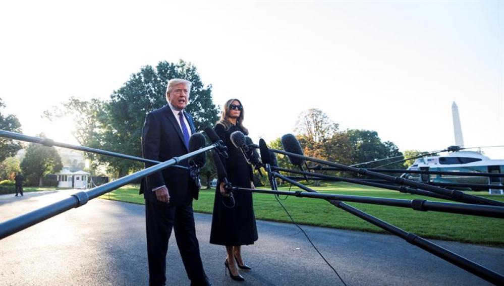 El presidente de Estados Unidos, Donald Trump y su mujer, Melania. 