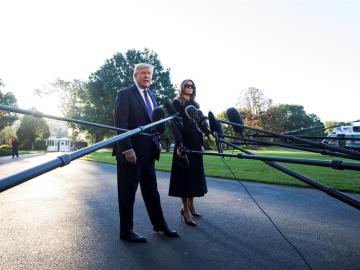 El presidente de Estados Unidos, Donald Trump y su mujer, Melania. 