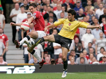 Cesc Fábregas, durante un United - Arsenal