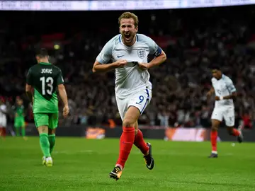 Kane celebra la clasificación de Inglaterra para el Mundial de Rusia Kane celebra la clasificación de Inglaterra para el Mundial de Rusia