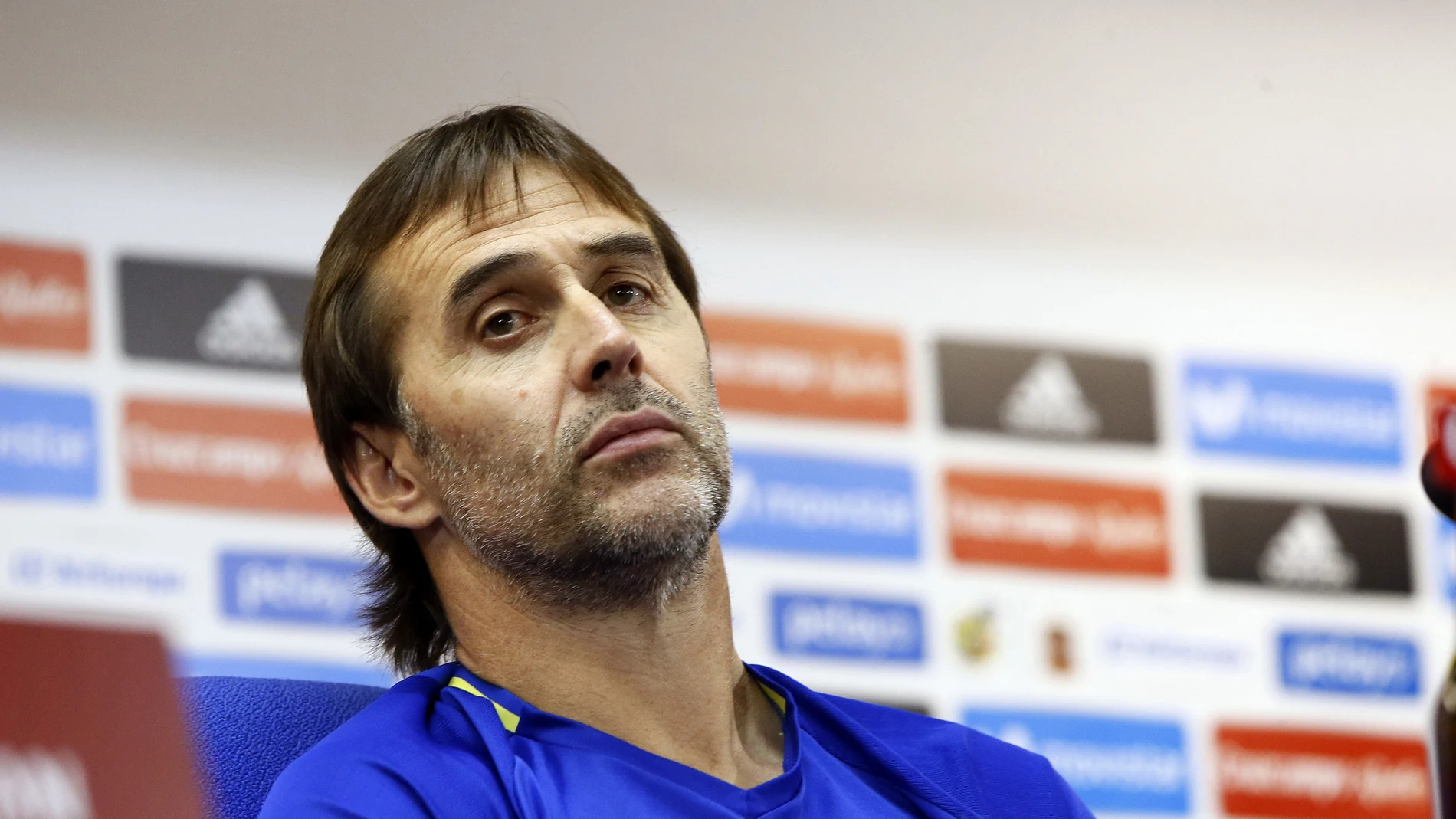 Lopetegui, durante su comparecencia Lopetegui, durante su comparecencia