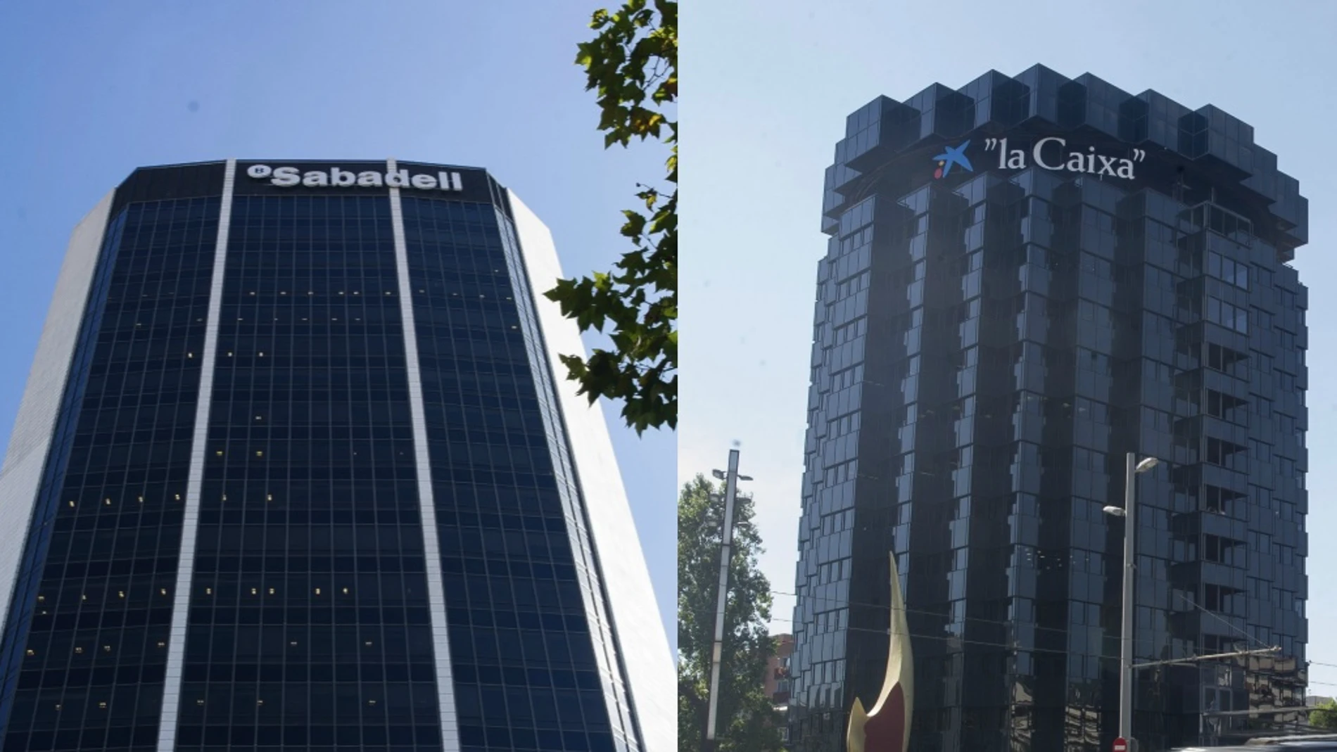 Sedes de CaixaBank y Sabadell Sedes de CaixaBank y Sabadell
