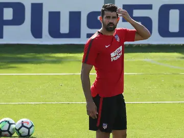 Diego Costa se entrena con el Atleti Diego Costa se entrena con el Atleti