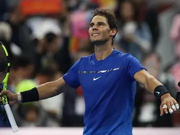 Rafa Nadal celebra un triunfo Rafa Nadal celebra un triunfo