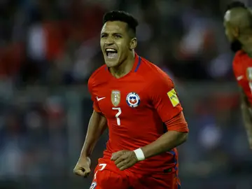 Alexis Sánchez celebra un gol Alexis Sánchez celebra un gol