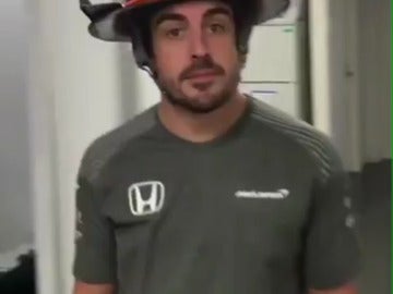 Fernando Alonso y su nuevo casco
