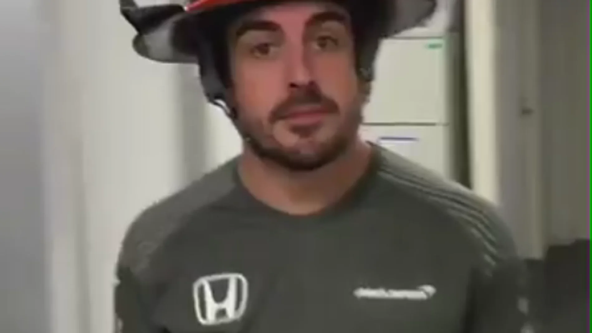 Fernando Alonso y su nuevo casco