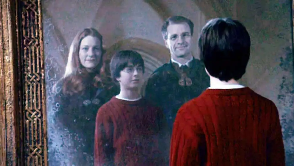 Harry Potter con sus padres
