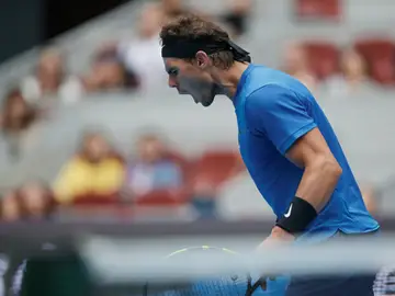 Rafa Nadal celebra un punto Rafa Nadal celebra un punto