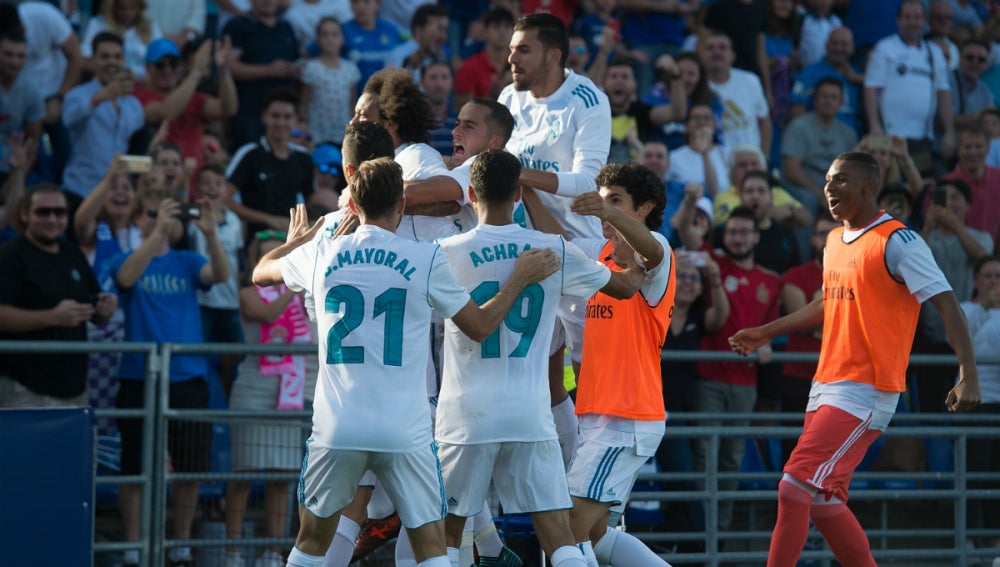 El Real Madrid celebra una victoria