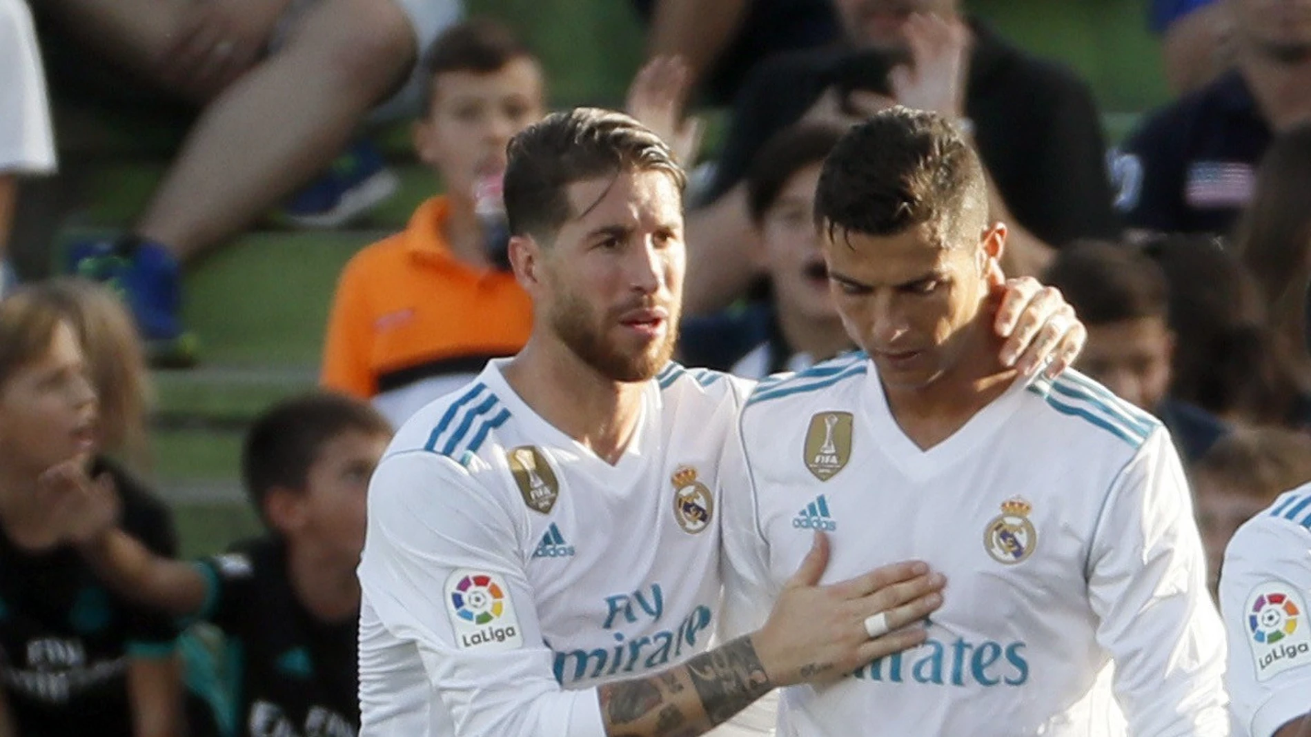 Imagen de archivo de Sergio Ramos y Cristiano Ronaldo Imagen de archivo de Sergio Ramos y Cristiano Ronaldo
